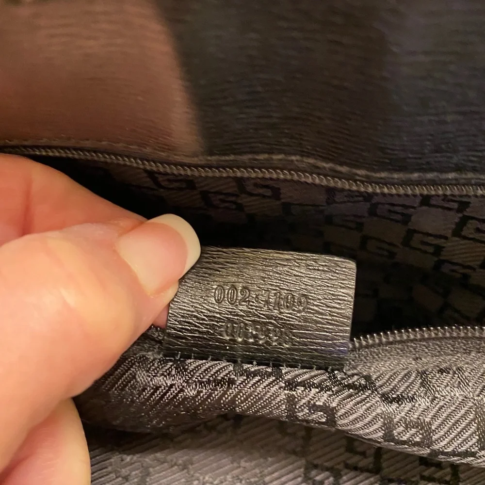 Authentic Gucci canvas and leather handbag in very good condition 13” X 9” X 2” - Picture 6 of 8